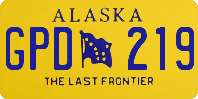 AK license plate GPD219