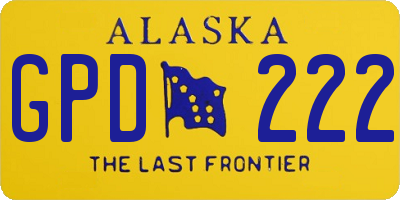 AK license plate GPD222