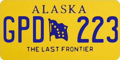 AK license plate GPD223