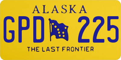 AK license plate GPD225