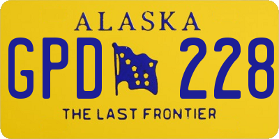 AK license plate GPD228