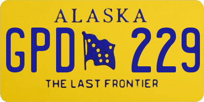 AK license plate GPD229