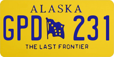 AK license plate GPD231