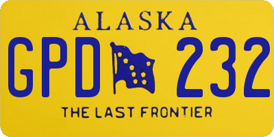AK license plate GPD232