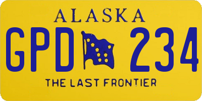 AK license plate GPD234