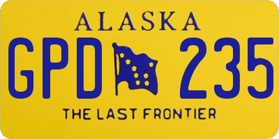 AK license plate GPD235