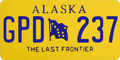 AK license plate GPD237