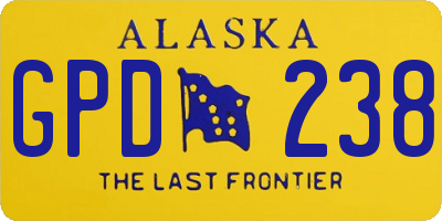 AK license plate GPD238