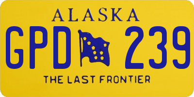 AK license plate GPD239
