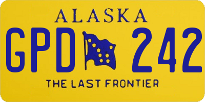 AK license plate GPD242