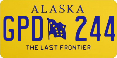 AK license plate GPD244