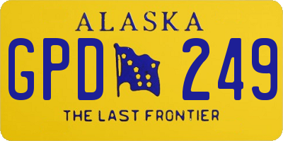 AK license plate GPD249