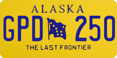 AK license plate GPD250