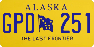 AK license plate GPD251