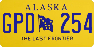 AK license plate GPD254