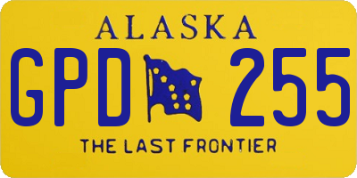 AK license plate GPD255