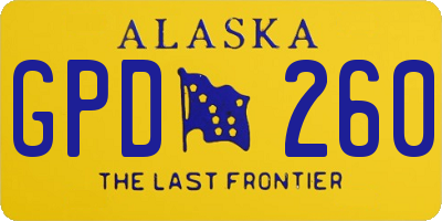 AK license plate GPD260