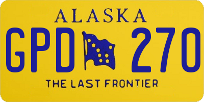 AK license plate GPD270