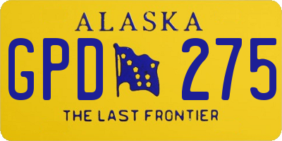 AK license plate GPD275
