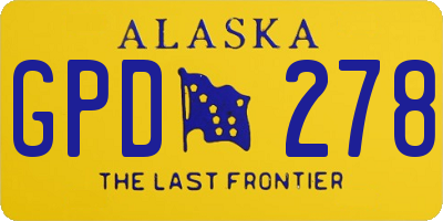 AK license plate GPD278