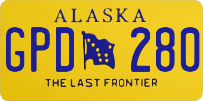 AK license plate GPD280
