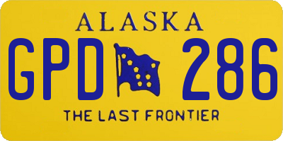 AK license plate GPD286