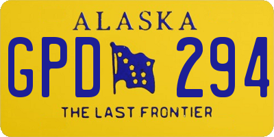 AK license plate GPD294