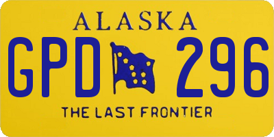 AK license plate GPD296