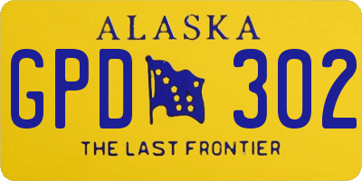 AK license plate GPD302