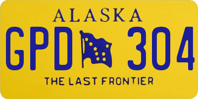 AK license plate GPD304