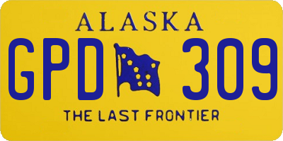 AK license plate GPD309