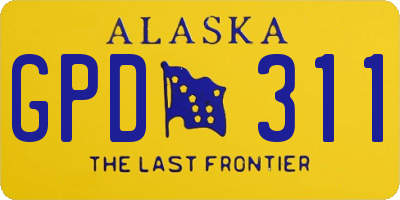 AK license plate GPD311
