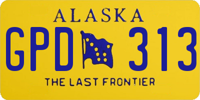 AK license plate GPD313