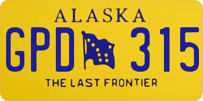 AK license plate GPD315