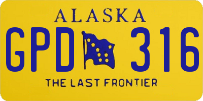 AK license plate GPD316