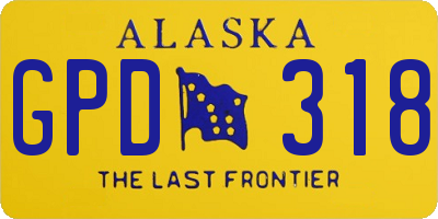 AK license plate GPD318