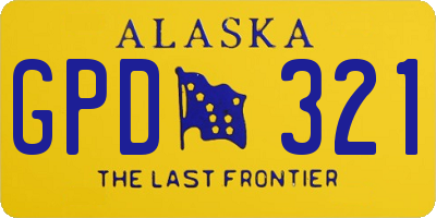 AK license plate GPD321