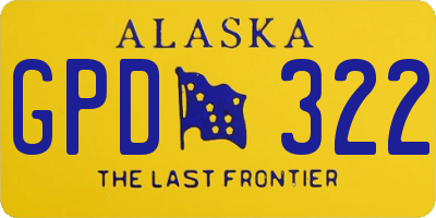 AK license plate GPD322