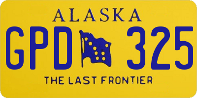 AK license plate GPD325