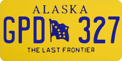 AK license plate GPD327