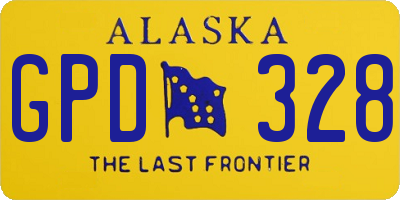 AK license plate GPD328