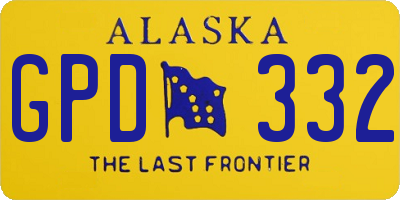 AK license plate GPD332