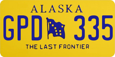AK license plate GPD335