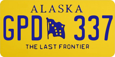 AK license plate GPD337