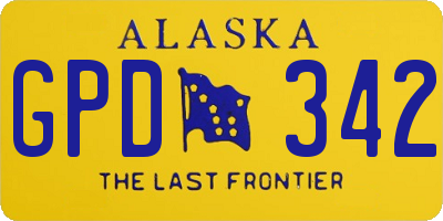 AK license plate GPD342