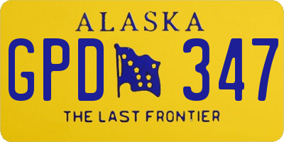 AK license plate GPD347