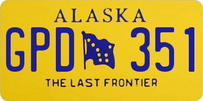 AK license plate GPD351
