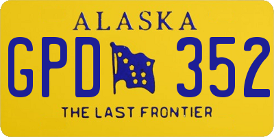 AK license plate GPD352
