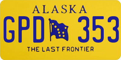 AK license plate GPD353