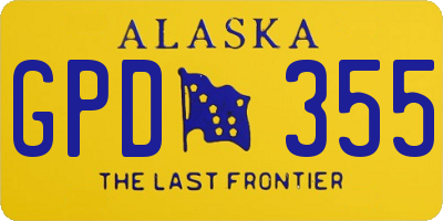 AK license plate GPD355